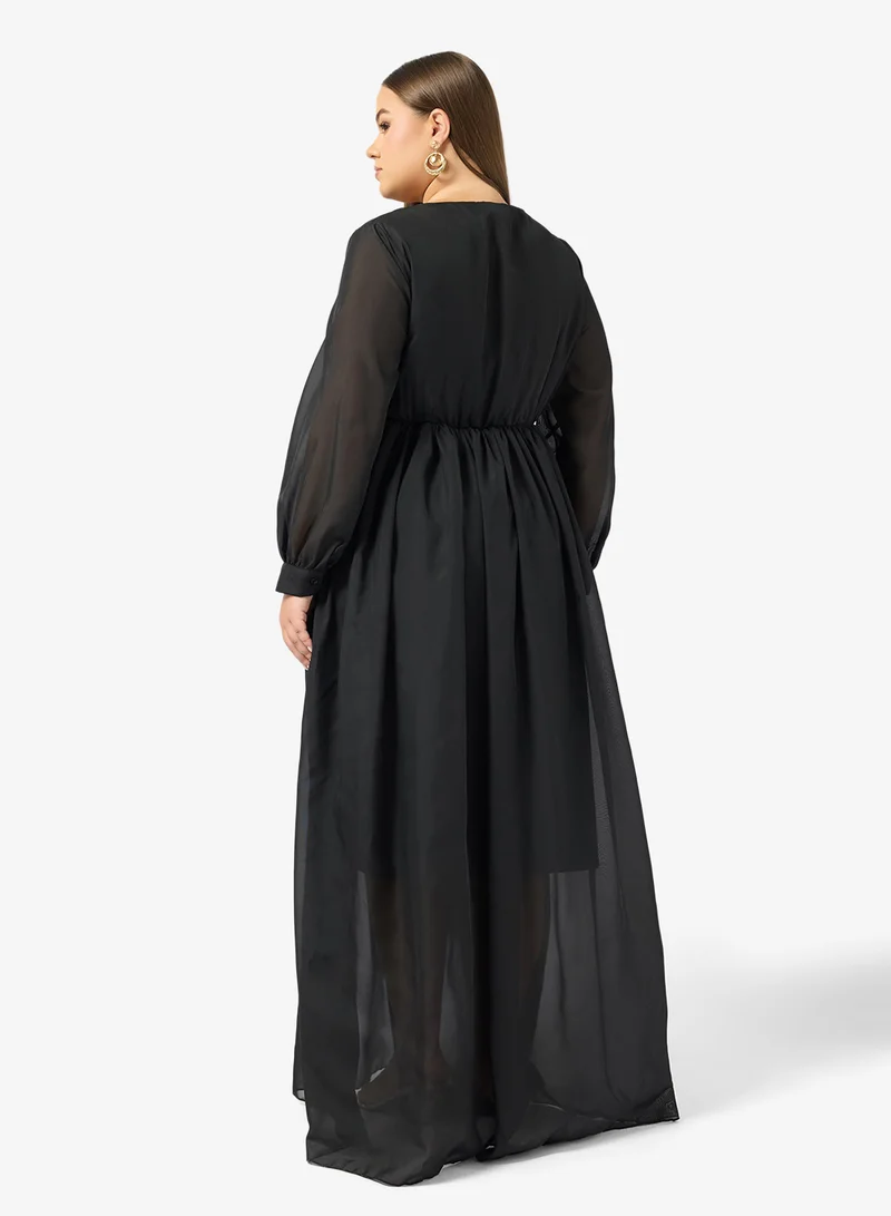 Ella Plus A-line Belted Dress